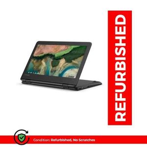 Lenovo Refurbished 300e X360 – Celeron, 4GB RAM, 128GB SSD, Touchscreen – Black