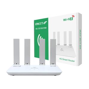 DNXT 4G/5G WiFi 6 Router CPF906 – SIM Card Router with Gigabit Port- Open to All SIM Cards- White
