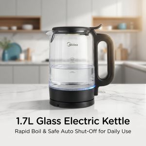 Midea 1.7L Glass Electric Kettle -MK-17G06A2M