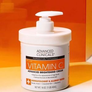 Advanced Clinicals Vitamin C Advanced Brightening Cream – Spa Size (16 oz / 454 g)