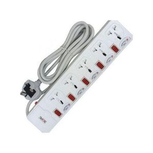 Borl 5 Ways Heavy Duty Extension cable - White