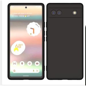 Google Pixel 6A Silicone Case (Black) – Shockproof Full Body Bumper With Soft Lining Protection