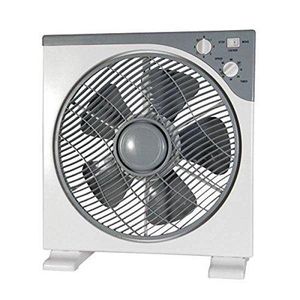 RAF Electric Rotating Box Fan Slimline With Rotating Louvre To Creat Oscillating Effect 3 Blades Class A Energy Efficiency 3 Adjust Speed- Multicolor