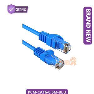 Cat6 Ethernet LAN Patch Cable 0.5m New Blue Internet Cable