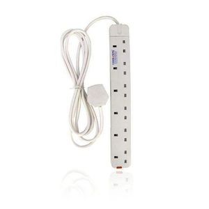 Power King Extension Cable With 6 AC Power Outlets, 13A, And 2 M Long Cable>6 Outlet Power Extension Cable > 6 Way.