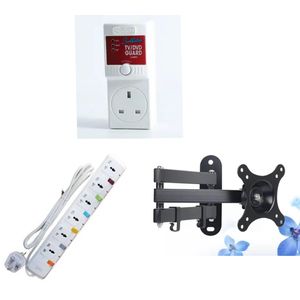 A Pack Of Original 14"-55" Inch LED LCD Movable TV Wall Mount , 6 Way Universal Heavy Duty Extension Cable And A Tv Guard