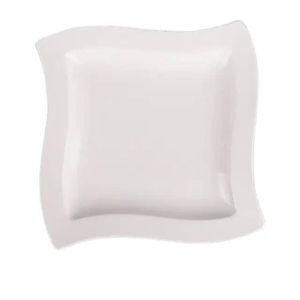 A set of 6pcs square dinner plate-White