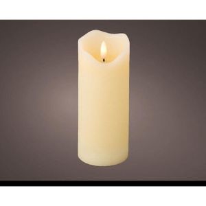 Matchless Candle Co. LED Moving Flame Candle Melted Edge Smooth Finish Unscented Real Wax Battery Operated (2 AA) 150 Hour Burn Time (3.5" x 5.5")