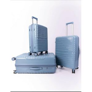 A set of 3pcs durable classy rubber suitcases 