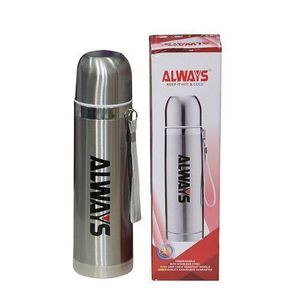 Always Hot & Cold Unbreakable Stainless Steel Flask, 0.5L - Silver