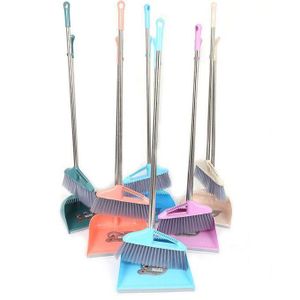 2 In 1 Broom And Dust Pan For Cleaning And Collecting Rubbish-Multicolour
