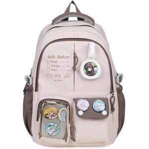 Stylish School Bag Waterproof Nylon Backpack Cute Practical Lightweight Portable Multi-pocket Laptop School Bag For Adults, Kids  Birthday Gift For Student Bookbag
