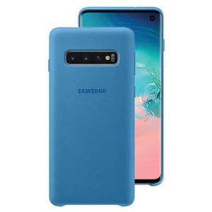 Samsung  Galaxy S10 / S10+ Luxury Soft Rubber Liquid Silicone Skin Touch Feel Cover Case Blue