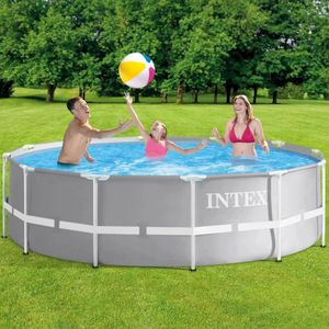 Intex Prism Frame Premium Pool Set - Grey