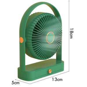 1Pc Mini Electric Fan With a Drawer Rotatable Head USB Portable Speed Adjustment Fan for Home Office Bedroom Dormitory- Multicolor