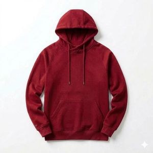 High Quality Unisex Jumper with a Hoodie - Maroon