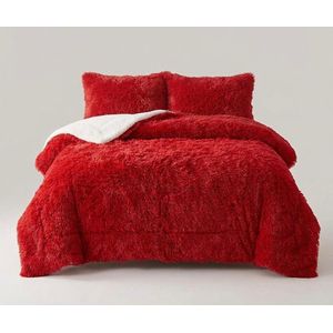 6piece Fuax Duvet 6x6-burgundy 