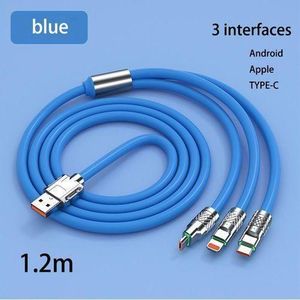 Original 120W Fast Charger/Type-C Charger/Wall Charger and Universal Fast Charging 3-in-1 USB Data Cable