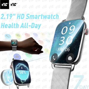 VIC ♛True 2.19" IPS Full Touch Smart Watch BT Call Sport Heart Rate Health Monitor
