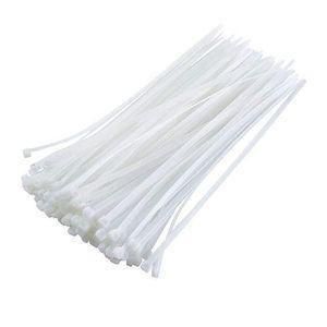 Small Cable Ties 100 White Nylon Zip Wire Organiser Standard Quality Flexible SELF Locking TIE (1 Pack of (100 Piece))