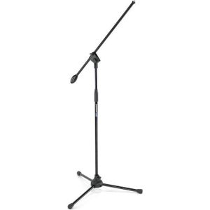 Microphone Stand, Boom Arm Mic Stand Floor Detachable Height Adjustable Heavy Duty with Mic Clip Holder Metal Base for Blue Yeti HyperX QuadCast Shure SM58 Samson Q2U Fifine K669B Microphones