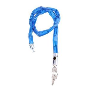 Blue Cladded Multipurpose PVC Cable Chain Lock For Glass Doors, Gates, Motorcycles + Protective Sheath