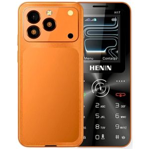 Oale Henin H17 - 1.77" 1800mAh, Triple-SIM, Wireless FM Radio, BIG Torch - Orange