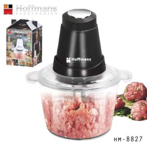 Hoffmans Electric Meat Grinder Machine Food Chopper Meat Grinder Blender Grinder For Meat, Vegetables, Fruit And Nuts With 2L Glass Bowl And 4 Large Sharp Knives - Multicolors