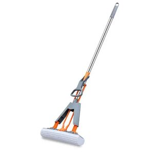 Rubber mopper With Elongated Steel Handle .( multicolor)