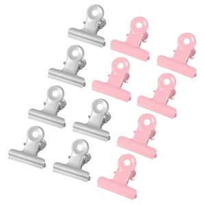 6pcs Large Metal Hinge Clips,2 Inch Silver Bulldog Paper Clip Clamp/money  File Binder Clips