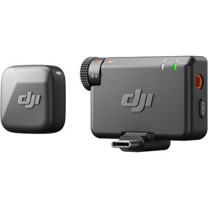 Dji  Mic Mini (1 TX + 1 RX), Wireless Lavalier Microphone, Detail-Rich Audio, Noise Cancelling, Automatic Limiting, Wireless Microphone
