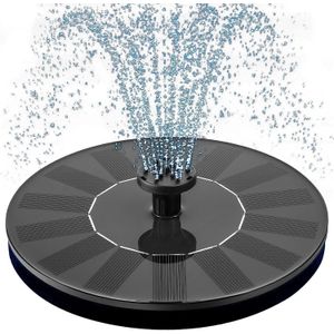 Solar Bird Bath Fountain Pump, Upgrade Solar Fountain with 5 Nozzle, Free Standing Floating Solar Powered Water Fountain Pump for Bird Bath, Garden, Pond, Pool, Fish Tank, Outdoor Pack of 1 