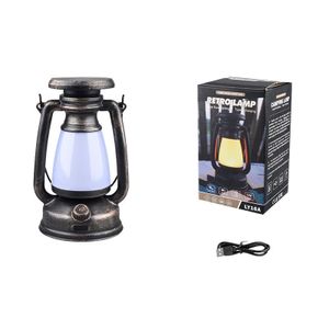 Camping Courtyard Garden LED light, Camping retro horse lights Outdoor rechargeable hand-held lanterns (Bronze color)