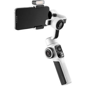 Zhiyun Smooth 5S Gimbal for Smartphone iPhone Gimbal Stabilizer for Video Gimbal for iPhone 14 Pro Max 13 12 SE2 Xs X SE 8 7 Plus 3-axis Handheld Phone Gimble w/Focus Pull & Zoom Capability for iPhone & Android - Magnetic Light, Tripod & More - White , Black