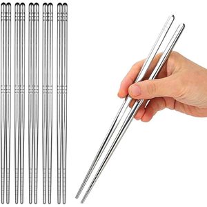 5 pair stainless steel chopsticks