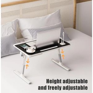 Laptop Bed Tray Table, Height Adjustable Portable Lap Tablet Desk