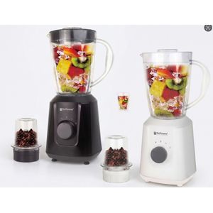 Hoffmans 2-in-1 1.5L Blender & Dry Grinder HM-2100 - Black / White