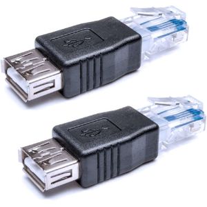 Usb  Type A Female to Ethernet RJ45 Male Adapter. 1 piece