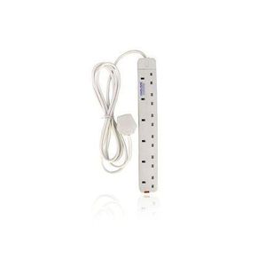 Power King  6 Way Quality Extension Socket With A 3Meter Cable.