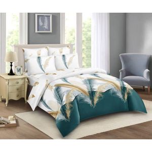 5*6 Duvet With 1 Bedsheet & 2 Pillowcases- Multicolor