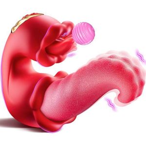 Sex Toy  4 in 1 Tongue Thrusting Vibrator