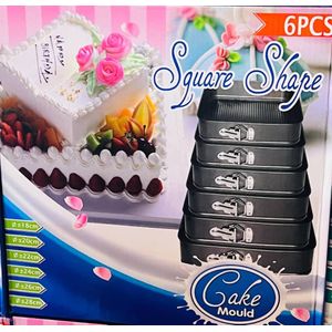 Premium 6-Piece Square Springform Cake Mould Set