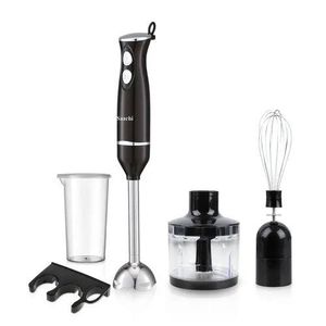 Saachi 5 In 1 Hand Blender With Dough Mixers And Vegetable Cutter-Silver Black