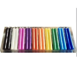 Pack of 10 coloured candles 