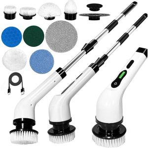 9-in-1 rechargeable electric spin scrubber