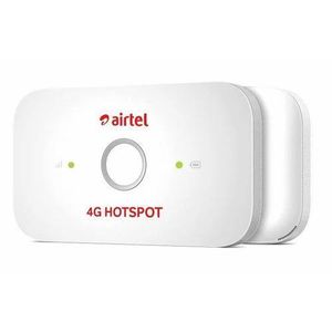 Airtel 4G Hotspot Portable MiFi Router - High-Speed Mobile Wi-Fi Device - Multi-Device Sharing, Compact Travel Wireless Router - White.