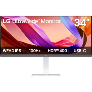 LG 34U530A-W 34-inch UltraWide QHD (2560 x 1440) IPS Wide Computer Monitor, 100Hz, VESA DisplayHDR 400, HDMI, DisplayPort, USB Type-C,