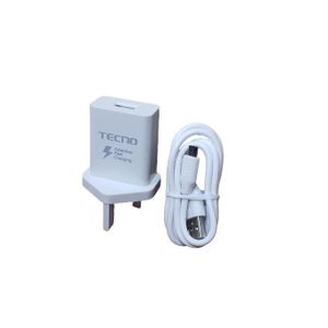 Tecno 3A Fast Charging Chager - White