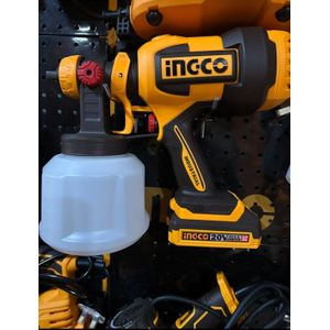 INGCO Cordless Paint Sprayer Lithium-Ion Fence Paint Sprayer Electric Paint Spray Gun for Walls, Ceilings, Fencings 20V 800ML