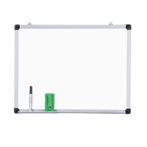 Wall Mount White Board With Marker & Eraser - White